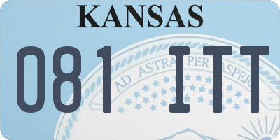 KS license plate 081ITT