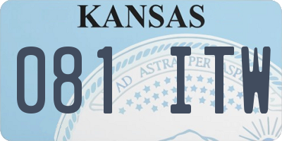 KS license plate 081ITW