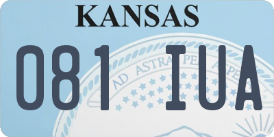 KS license plate 081IUA