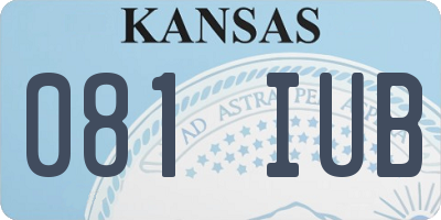 KS license plate 081IUB