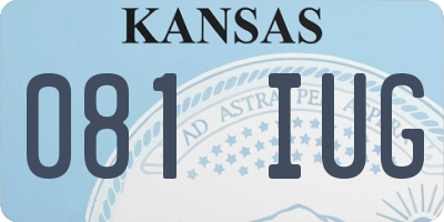 KS license plate 081IUG