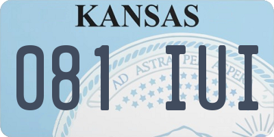 KS license plate 081IUI