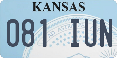 KS license plate 081IUN