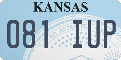 KS license plate 081IUP