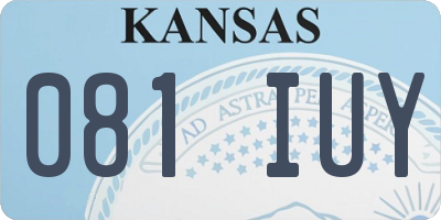 KS license plate 081IUY