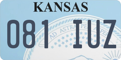 KS license plate 081IUZ