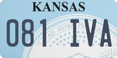 KS license plate 081IVA