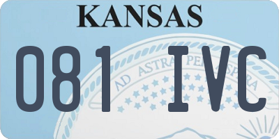 KS license plate 081IVC
