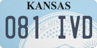 KS license plate 081IVD