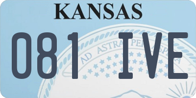 KS license plate 081IVE