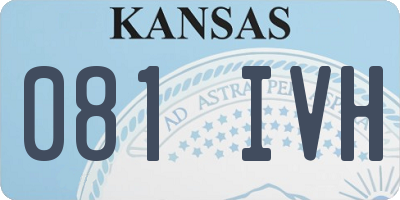 KS license plate 081IVH