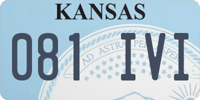 KS license plate 081IVI