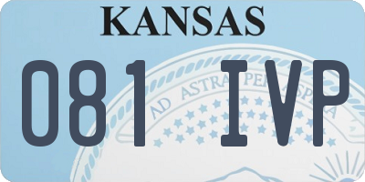 KS license plate 081IVP