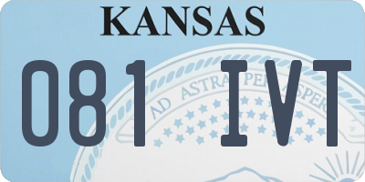 KS license plate 081IVT