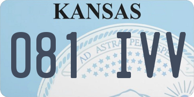 KS license plate 081IVV