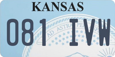 KS license plate 081IVW