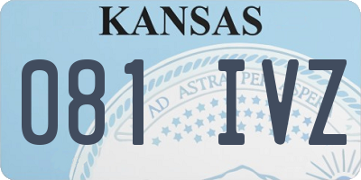 KS license plate 081IVZ