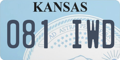 KS license plate 081IWD