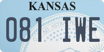 KS license plate 081IWE