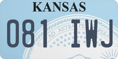 KS license plate 081IWJ