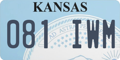 KS license plate 081IWM