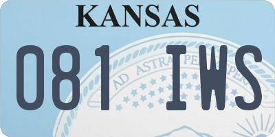 KS license plate 081IWS