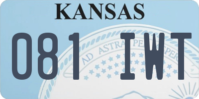 KS license plate 081IWT