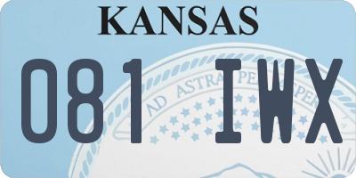 KS license plate 081IWX