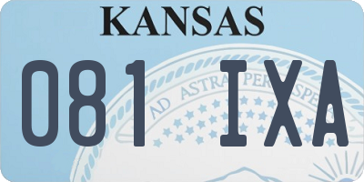 KS license plate 081IXA