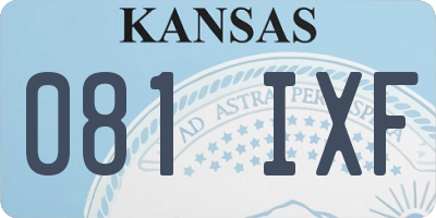 KS license plate 081IXF