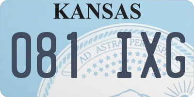 KS license plate 081IXG
