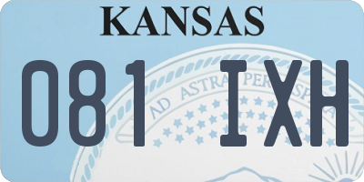 KS license plate 081IXH