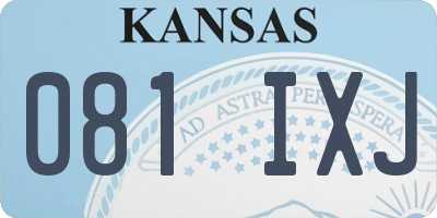 KS license plate 081IXJ