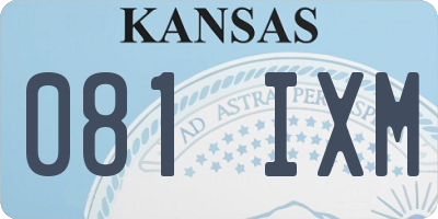 KS license plate 081IXM