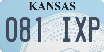 KS license plate 081IXP