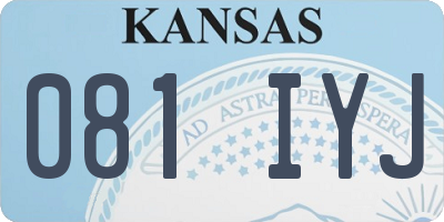 KS license plate 081IYJ