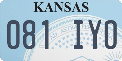 KS license plate 081IYO