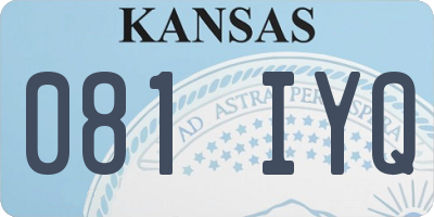 KS license plate 081IYQ