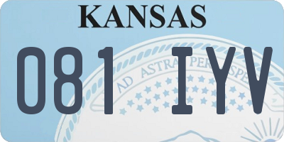 KS license plate 081IYV