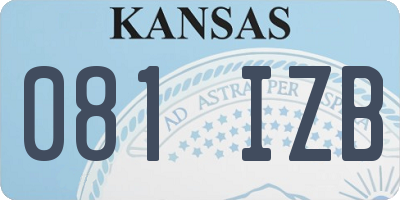 KS license plate 081IZB
