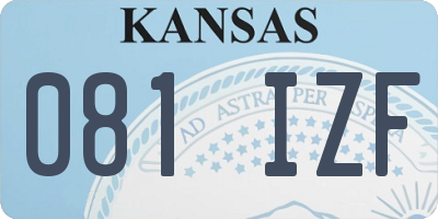 KS license plate 081IZF