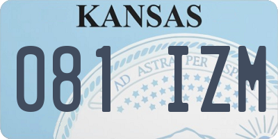 KS license plate 081IZM