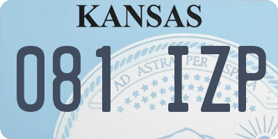 KS license plate 081IZP