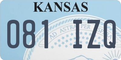 KS license plate 081IZQ