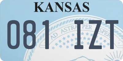 KS license plate 081IZT