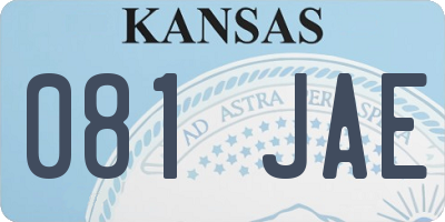 KS license plate 081JAE