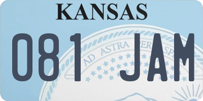 KS license plate 081JAM