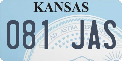 KS license plate 081JAS