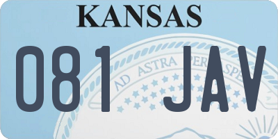 KS license plate 081JAV