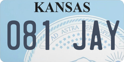 KS license plate 081JAY